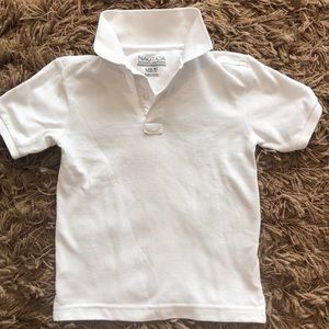 Nautical white collared polo shirt size 6